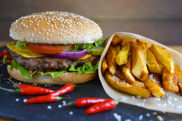 Tasty hamburger