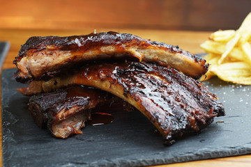 potatoes and pork ribs