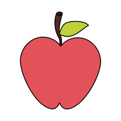 red apple fruit icon image vector illustration design 
