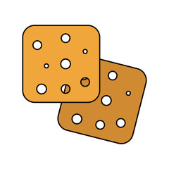 biscuits pastry related icon image vector illustration design 