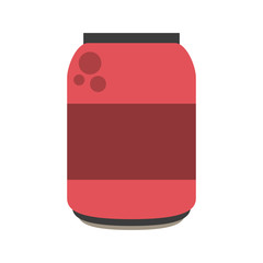 soda beverage in can with blank label  icon image vector illustration design 