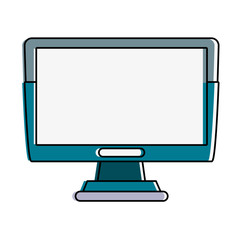 computer monitor with blank screen  icon image vector illustration design 