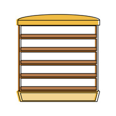 empty bookshelf  icon image vector illustration design 