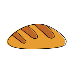 bread loaf pastry related icon image vector illustration design 