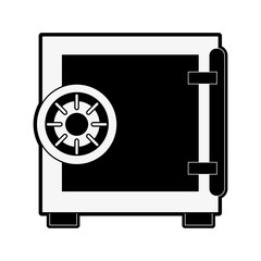 safe box icon image vector illustration design  black and white