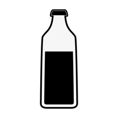 bottled beverage icon image vector illustration design  black and white