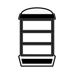 empty bookshelf  icon image vector illustration design  black and white