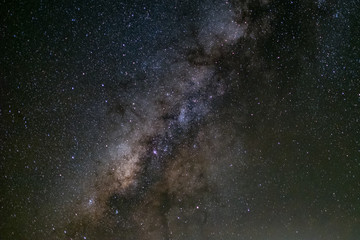 milky way galaxy, Long exposure photograph, with grain.