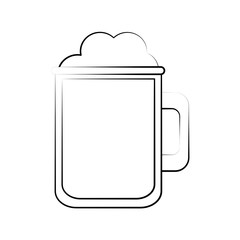beer glass icon image vector illustration design  black sketch line