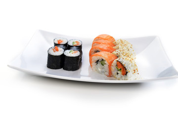 Delicious sushi rolls