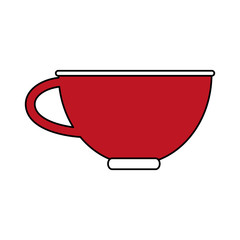 red cup or mug icon image vector illustration design 