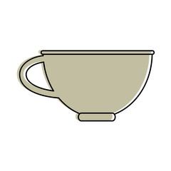 coffee beverage in pretty glass cup icon image vector illustration design