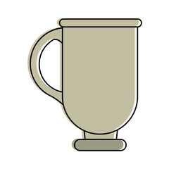 coffee beverage in pretty glass cup icon image vector illustration design