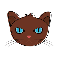 cat face icon image vector illustration design