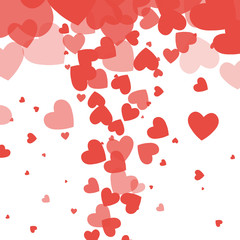vector background with red hearts