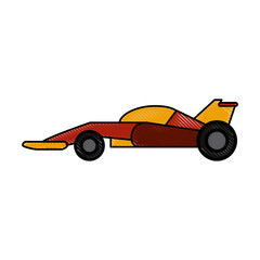 Formula 1 racing car icon vector illustration graphic design