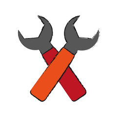 Wrenchs crossed symbol icon vector illustration graphic design