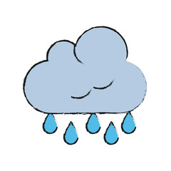 Fototapeta premium Cloud weather symbol icon vector illustration graphic design