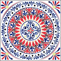 Drawing of a floral mandala