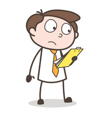 Cartoon Consultant Announcing in Meeting Vector