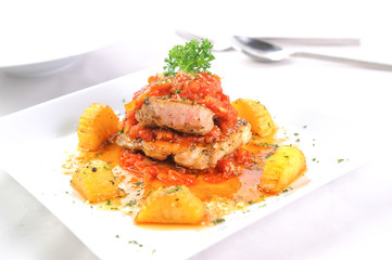 Juicy beef steak. Gourmet steak