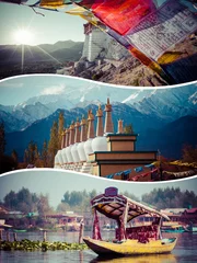 Foto op Plexiglas Collage of India images - travel background © Curioso.Photography