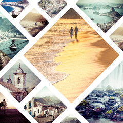 Collage of Brazil images - travel background