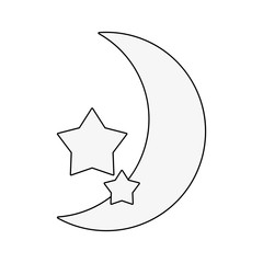 Moon and stars icon vector illustration graphic design