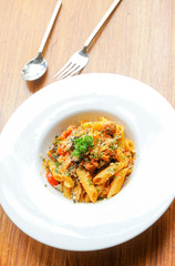 simple delicous pasta with meat