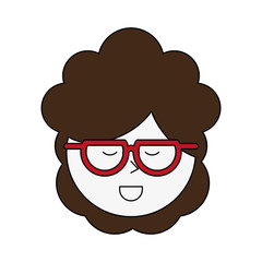 Young woman cartoon icon vector illustration graphic design