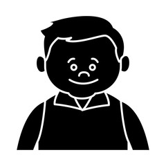 Cute grandfather cartoon icon vector illustration graphic design