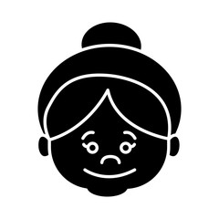 Cute grandmother cartoon icon vector illustration graphic design