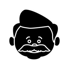 Cute grandfather cartoon icon vector illustration graphic design