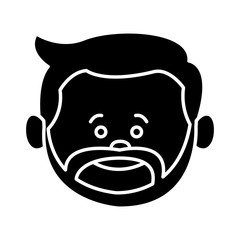 Cute grandfather cartoon icon vector illustration graphic design