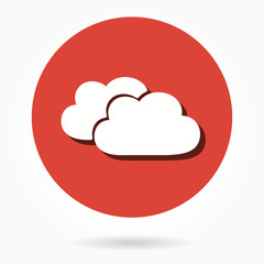 Clouds sky - vector icon.