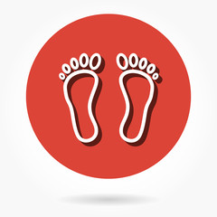 Foot - vector icon.