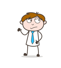 Upset Businessman Face Expression Vector