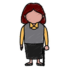 Cute grandmother cartoon icon vector illustration graphic design