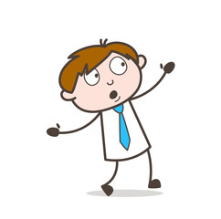 A Man Falling-Down Pose Vector Illustration