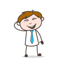 Naughty Boy Laughing Face Vector