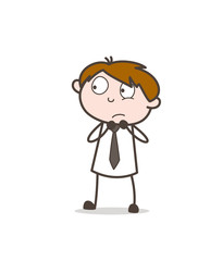 Fearful Young Financial Advisor Character