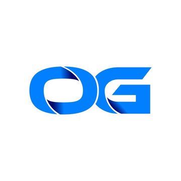 og logo initial logo vector modern blue fold style