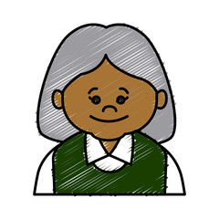 Cute grandmother cartoon icon vector illustration graphic design