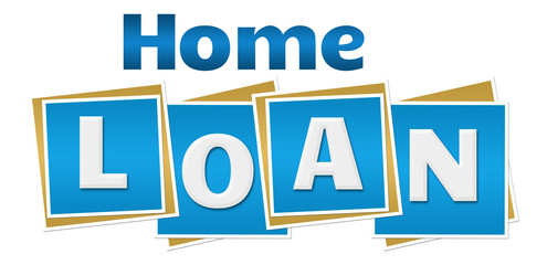 Home Loan Blue Blocks Text 