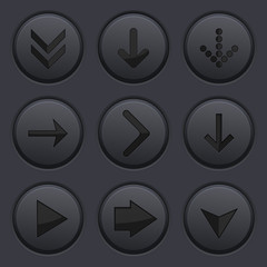 Black buttons with black arrows