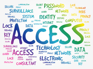ACCESS word cloud collage, technology business concept background