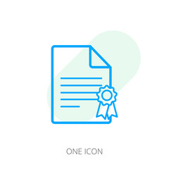 Obraz premium The certificate icon