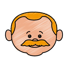 Cute grandfather cartoon icon vector illustration graphic design