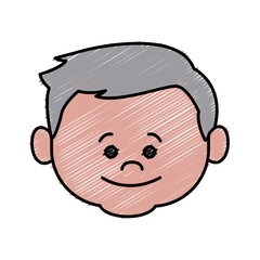 Cute grandfather cartoon icon vector illustration graphic design