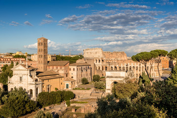 Fototapeta na wymiar View of Forum of Rome